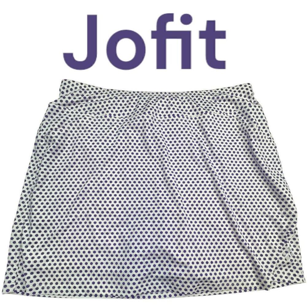 Jofit Skort Women's XL Purple Polka Dot Short Skirt Golf Tennis Pickleball